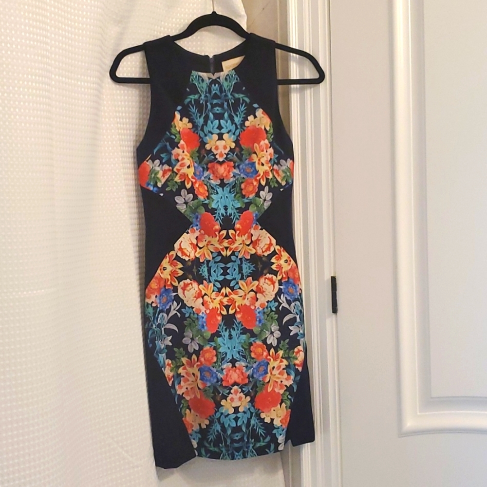 Navy blue with Floral Mini